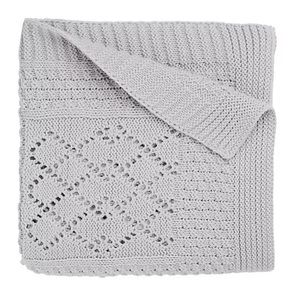 Elegant Baby® Knit Baby Blanket in Grey Star